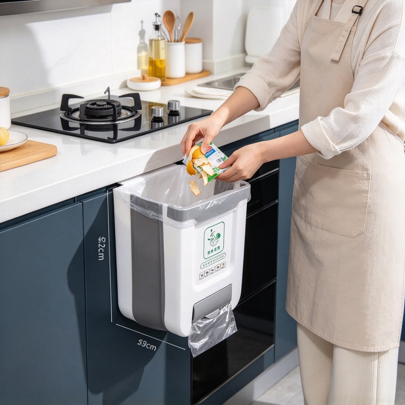 Wall-Mounted Collapsible 10L S - đánh giá và giá Commercial Kitchen Bin