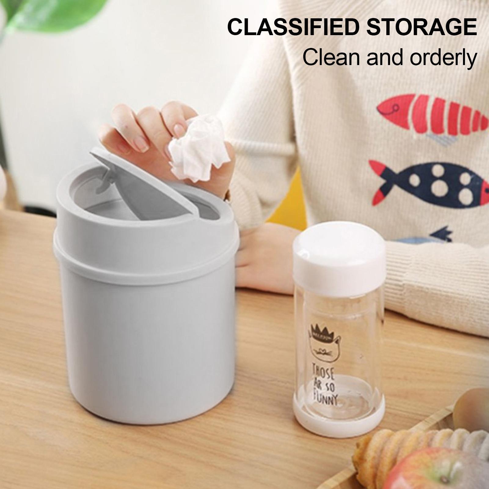 1Pc Desktop Mini Trash Can Wit - đánh giá và giá Commercial Kitchen Bin